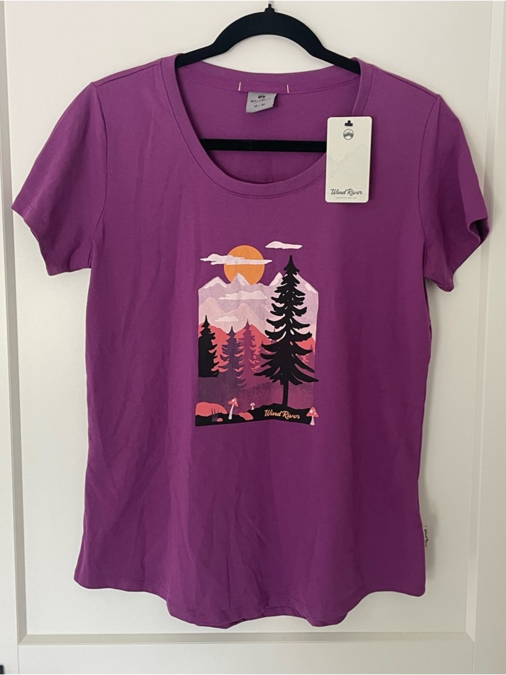 Wind River Outfitters Purple Graphic Landscape Crewneck Tee